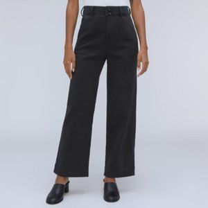 Everlane Wide Leg Crop Pant- Size 8, Black